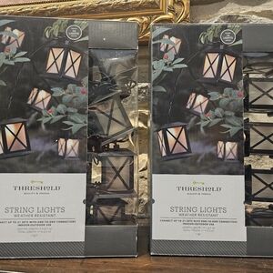 TWO (2) Sets of 10 Threshold Bronze Lantern String Lights - 20' - 20 Lights